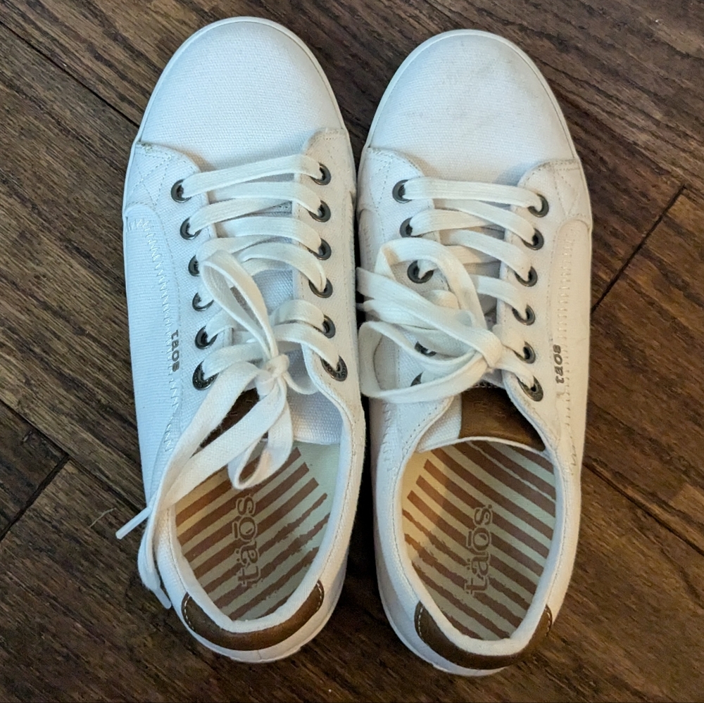 Taos Women's White Starburst Canvas Sneakers Size 7.5 - Picture 7 of 10